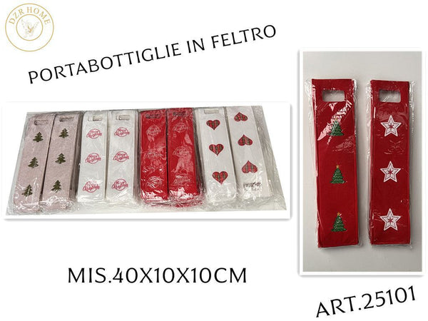 Portabottiglie natalizio in feltro