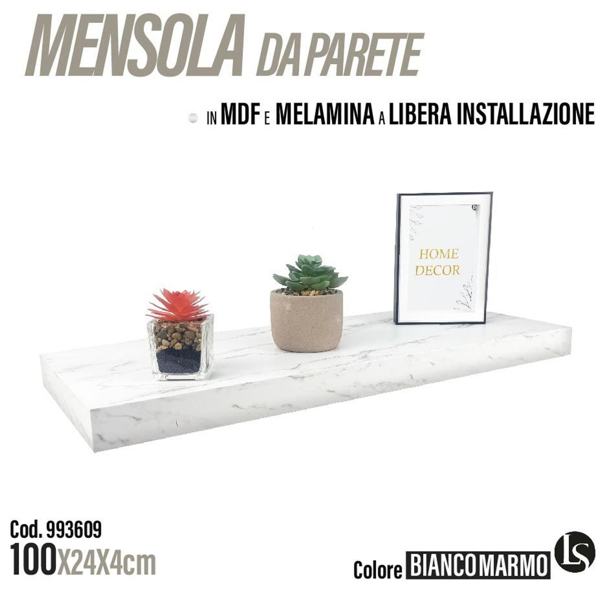 Scaffali e mensole 100×24×3,8CM – art. 993609