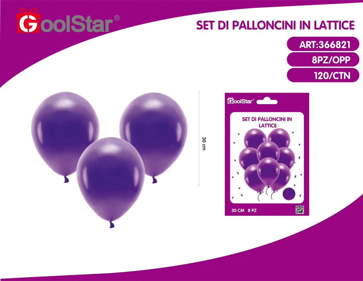 Set di palloncini in lattice viola, 12 pollici