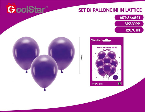 Set di palloncini in lattice viola, 12 pollici