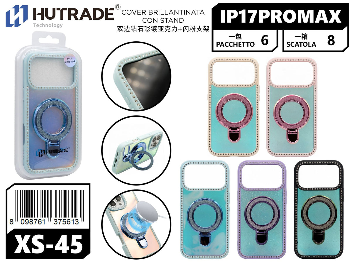XS-45 COVER BRILLANTINATA CON STAND IP17PROMAX/IP18PROMAX