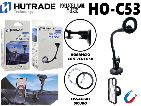 HO-C53 SUPPORTO DA AUTO SUL VETRO A CALAMITA MAGSAFE