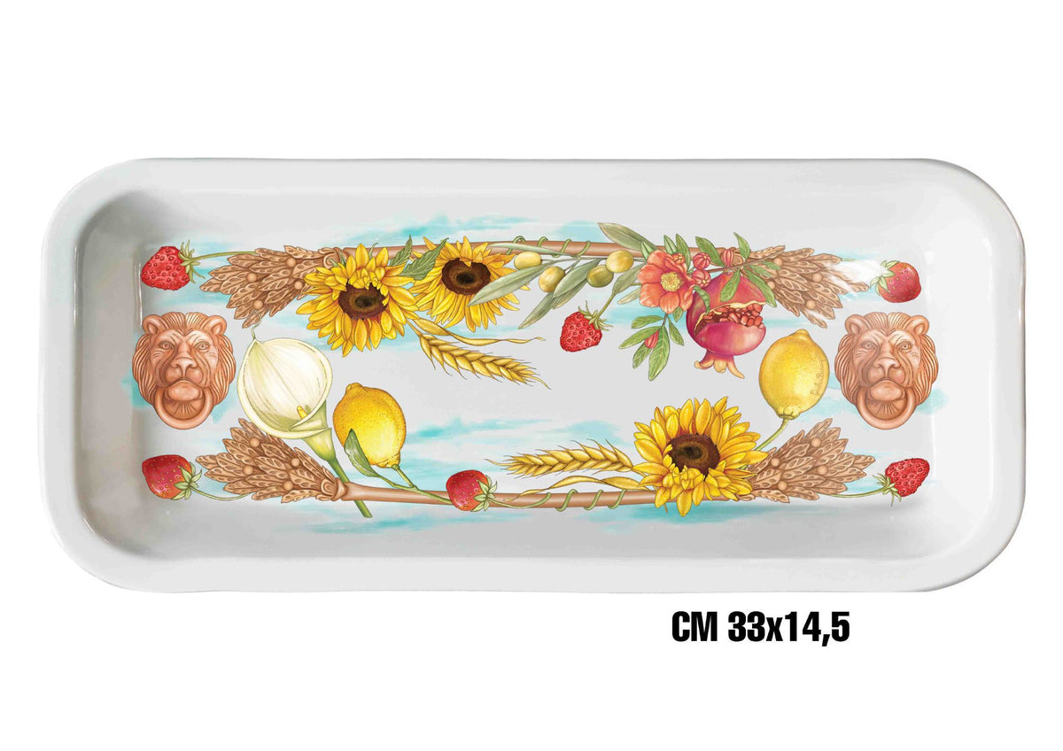 V.rett mel 33 × 14.5 dec. terracotta