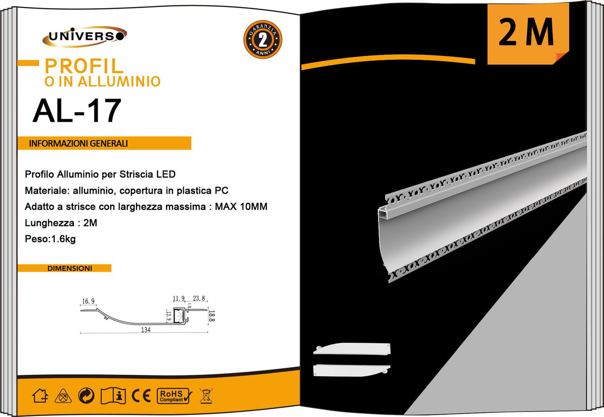 Profilo per strisce LED – AL-17