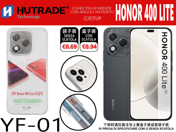 COVER TRASPARENTE HONOR 400 LITE – YF01 011950