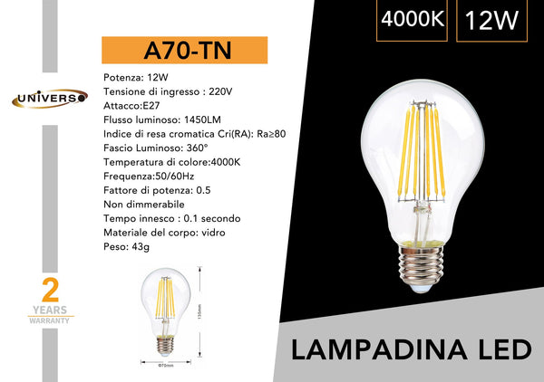 Lampadina LED Universo – A70-TN