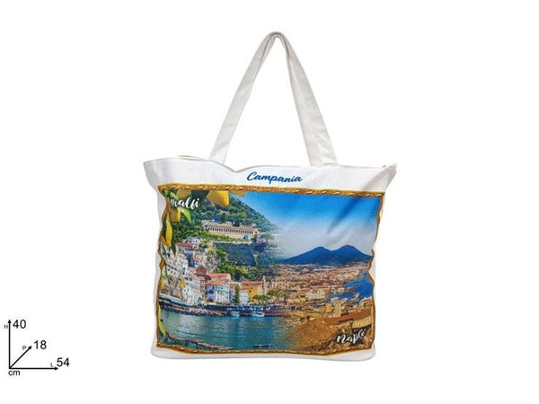 Borsa mare bianca campania con scenario