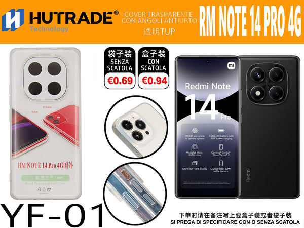 COVER TRASPARENTE REDMI NOTE 14 PRO 4G – YF01 011937