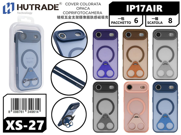 XS-27 COVER COLORATA OPACA MAGSAFE CON ANELLO IP17 AIR