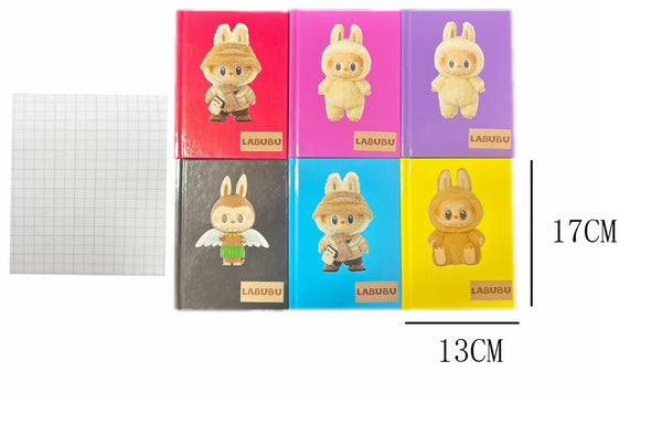 Taccuino a quadretti con grafica Labubu, assortito 13 × 17 cm