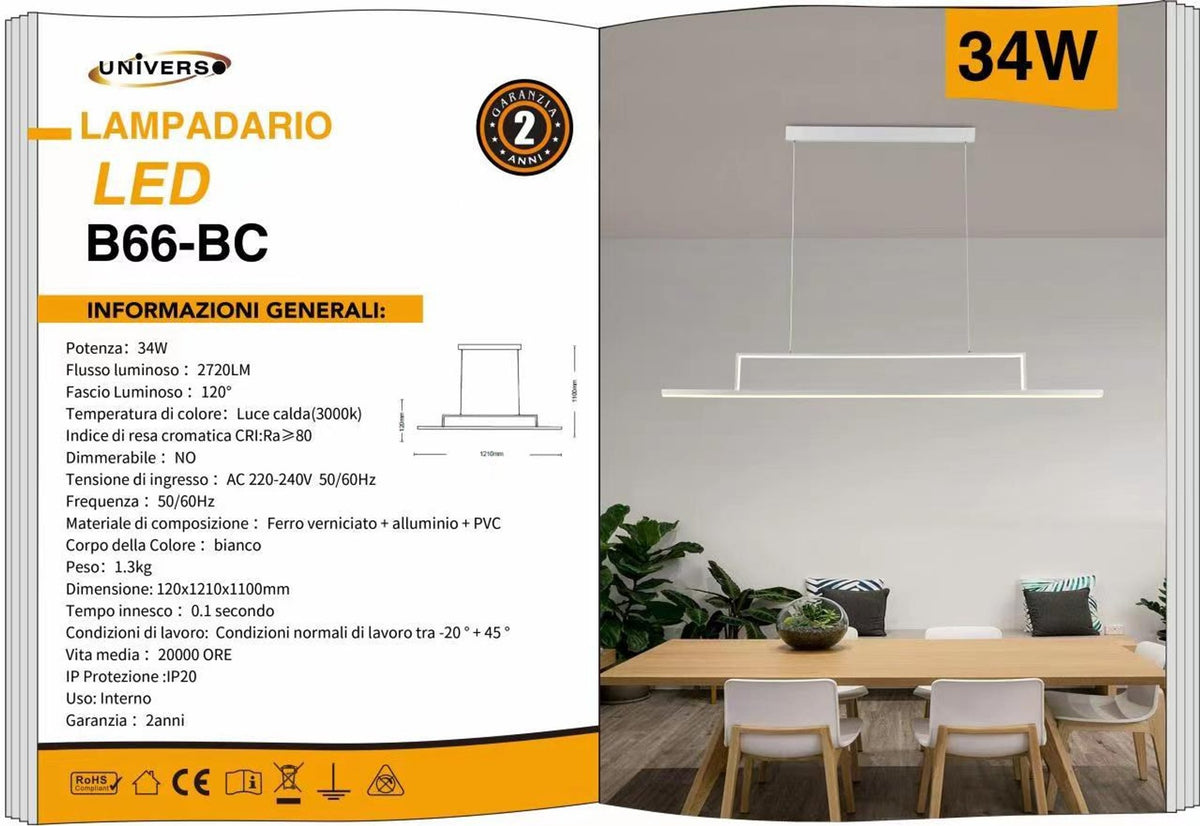 Lampada Da Soffitto Universo – B66-BC