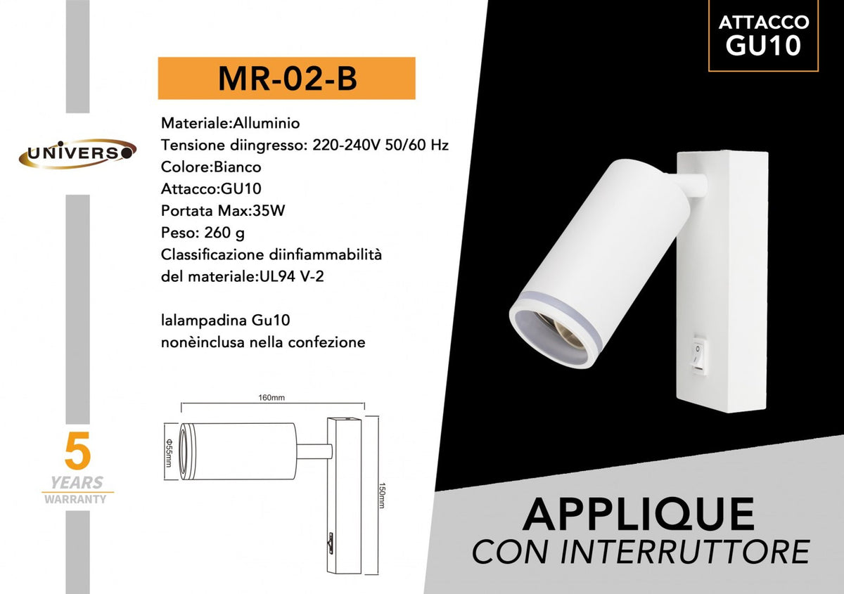 Applique Da Muro Universo – MR-02-B