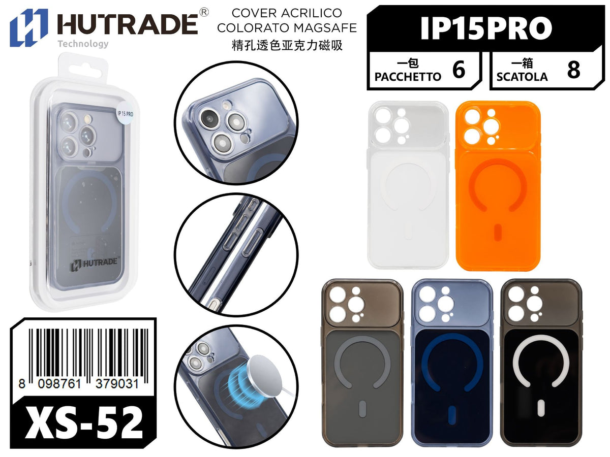 XS-52 COVER ACRILICO COLORATO MAGSAFE IP15PRO
