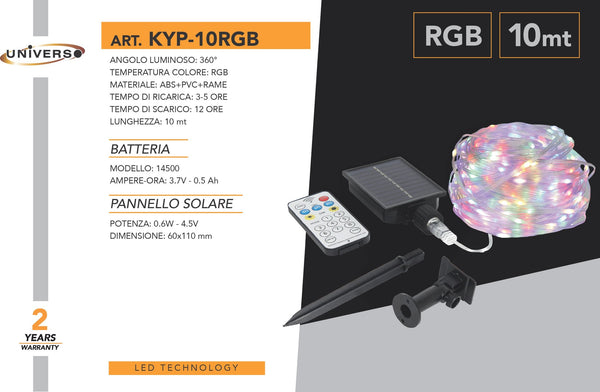 Striscia LED Solare Universo – KYP-10RGB