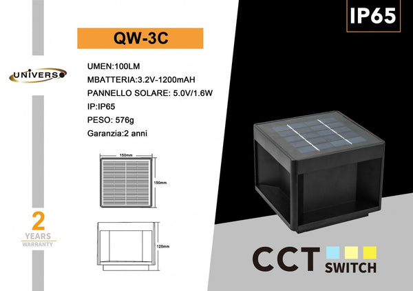 Faretto Solare Universo – QW-3C