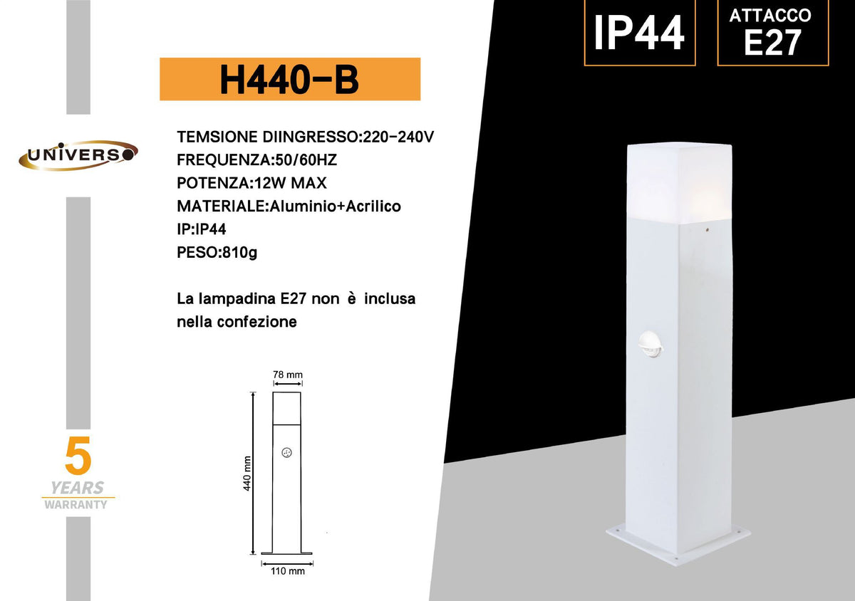 Luce da giardino e da percorso – H440-B