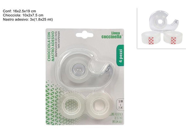 Chiocciola rotoli nastro adesivo 3x (1.8 × 25mt) ms8812