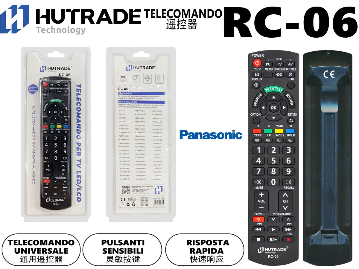 RC-06 TELECOMANDO PER TELEVISIONE PANASONIC