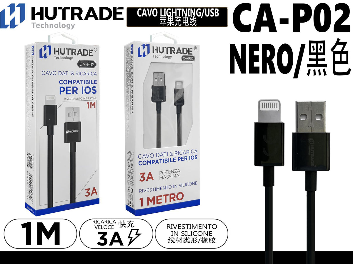 CA-P02 CAVO LIGHTNING 1 METRO 3A NERO