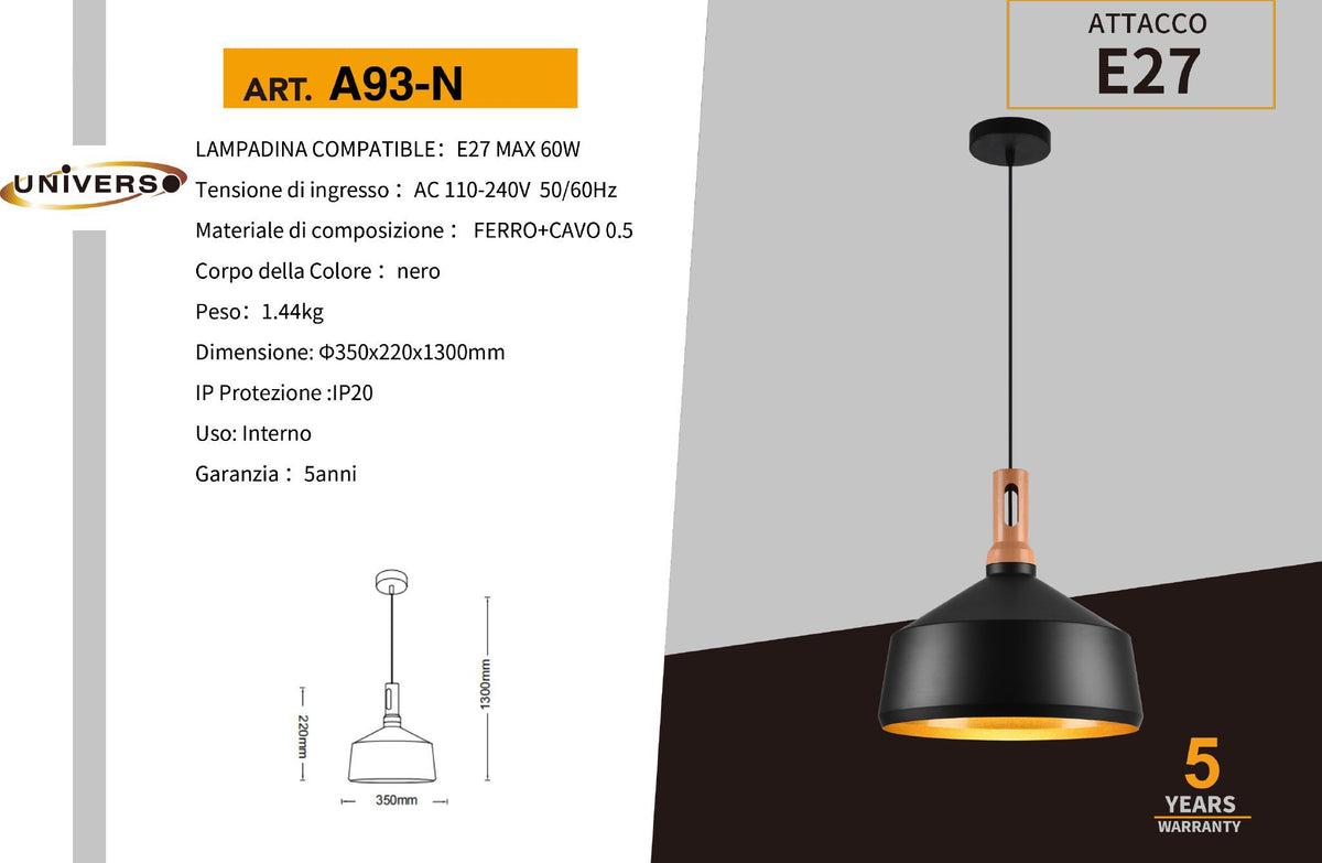 Lampadario Da Soffitto Universo – A93-N