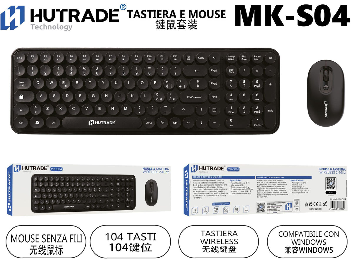 MK-S04 SET TASTIERA MOUSE NERO