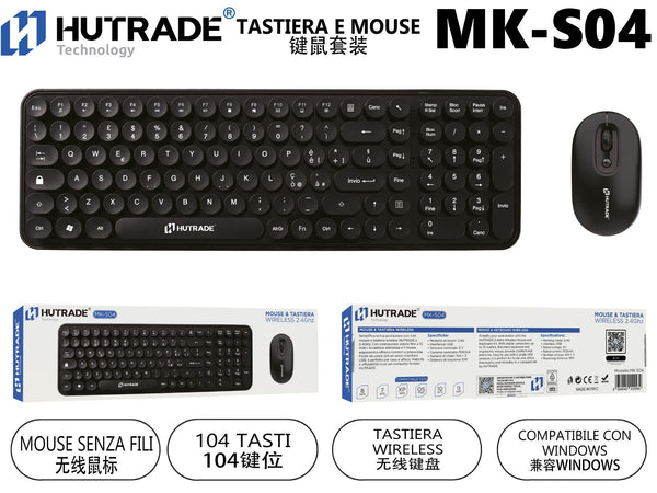 MK-S04 SET TASTIERA MOUSE NERO