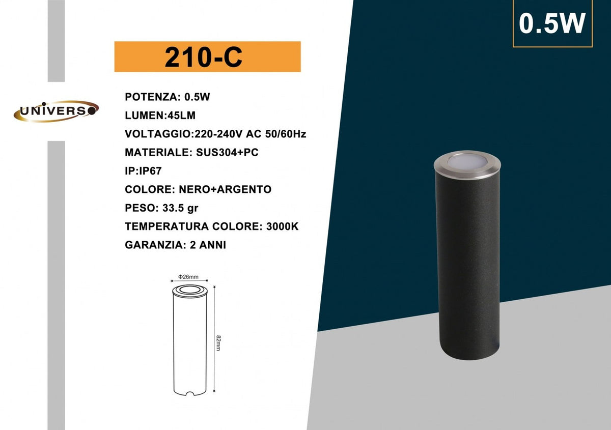 Luce da giardino e da percorso – 210-C / 210-N