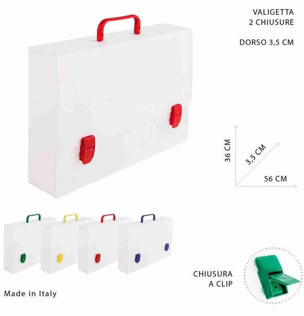 Valigetta portadocumenti in polionda 56 × 36 cm, due chiusure