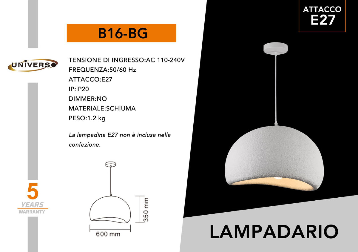 Lampada Da Soffitto Universo – B16-BG