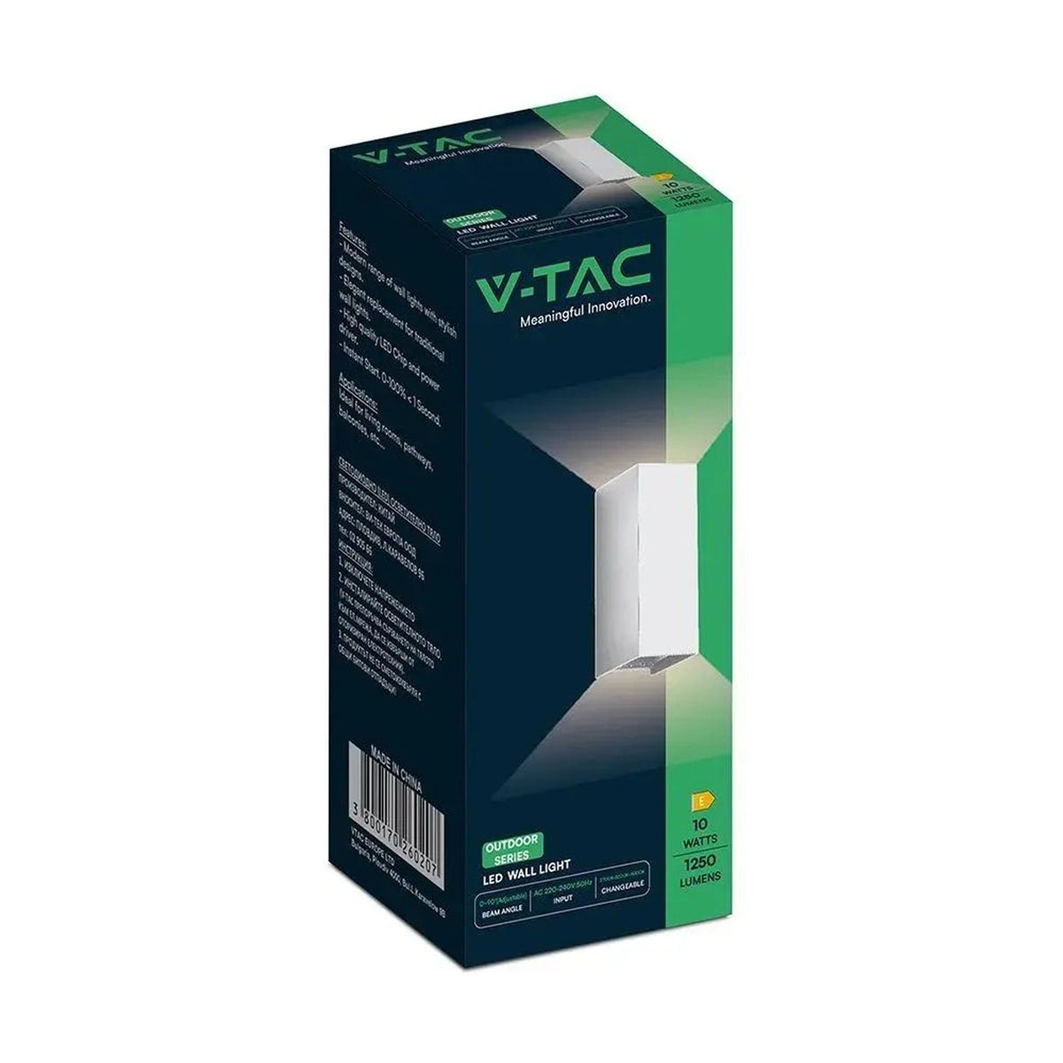 Applique LED da esterno rettangolare 10 W a doppio fascio regolabile CCT