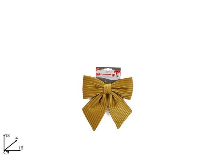 FIOCCO 16 cm VELLUTO A RIGHE ORO