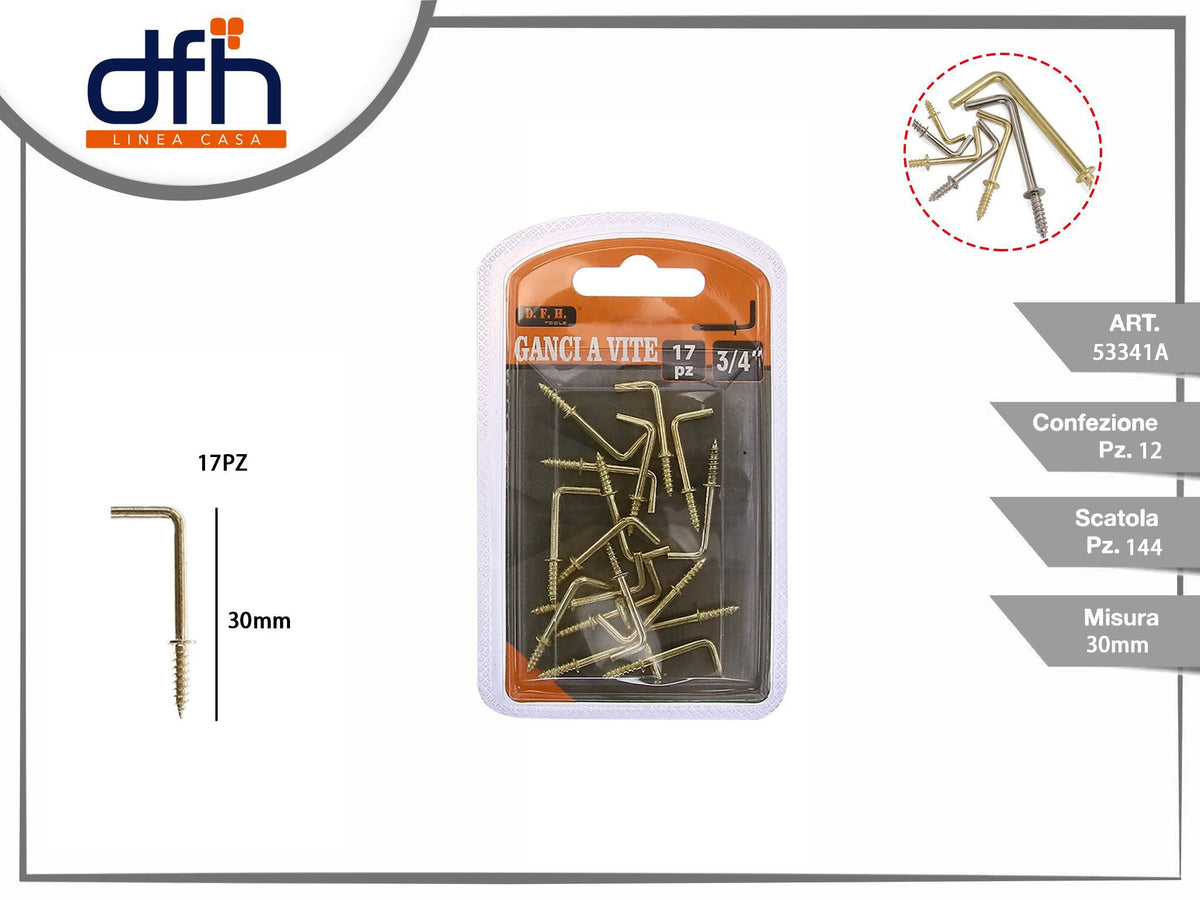 GANCI VITE 3/4 17 pz