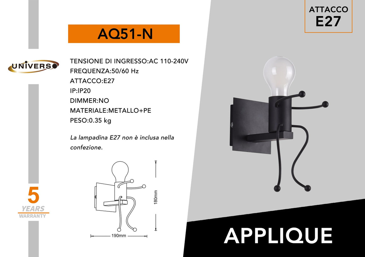 Applique Da Muro Universo – AQ51-N