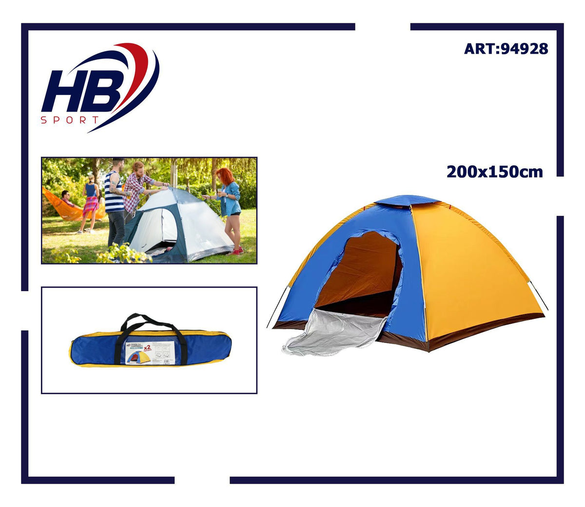 TENDA DA CAMPEGGIO 200×150 cm