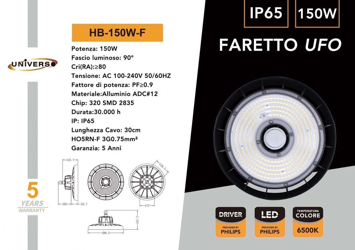 Alimentatore LED – HB-150W-F