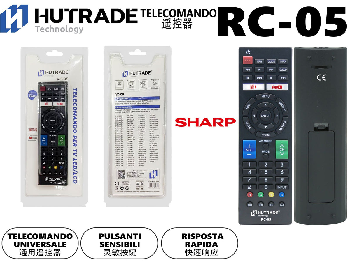 RC-05 TELECOMANDO PER TELEVISIONE SHARP