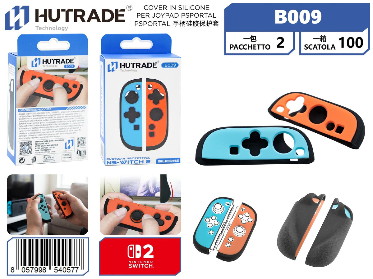 B009 COVER IN SILICONE DUE COLORI PER JOYSTICK SWITCH 2 BLU E ROSSO