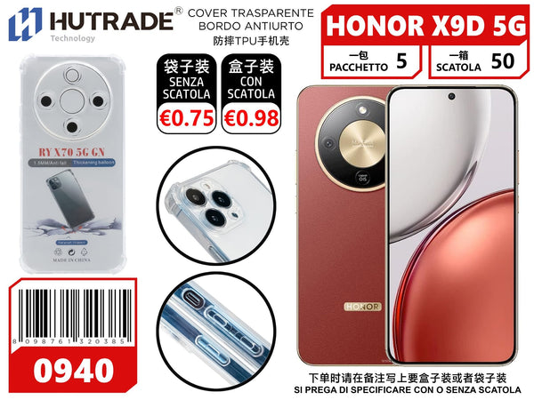 COVER TRASPARENTE BORDO ANTIURTO HONOR X9D5G/MAGIC 8 LITE 5G – 0940 014381