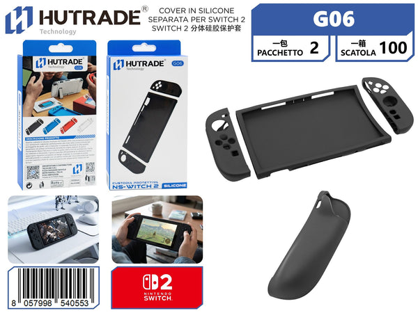 G07 COVER IN SILICONE DUE COLORI PER SWITCH 2 NERO