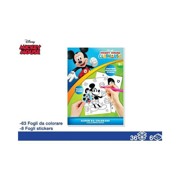 Album da colorare Mickey con stickers