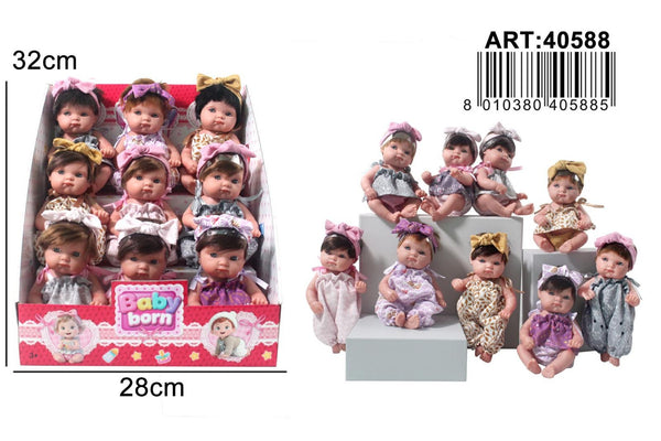 Bambolotto con completo e fiocco assortito AP40588