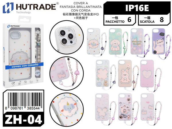 ZH-04 COVER A FANTASIA BRILLANTINATA CON CORDA IP16E/17E