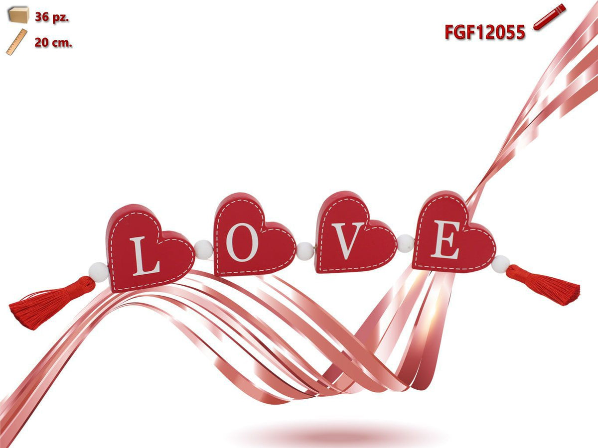 Scritta legno decorativa love