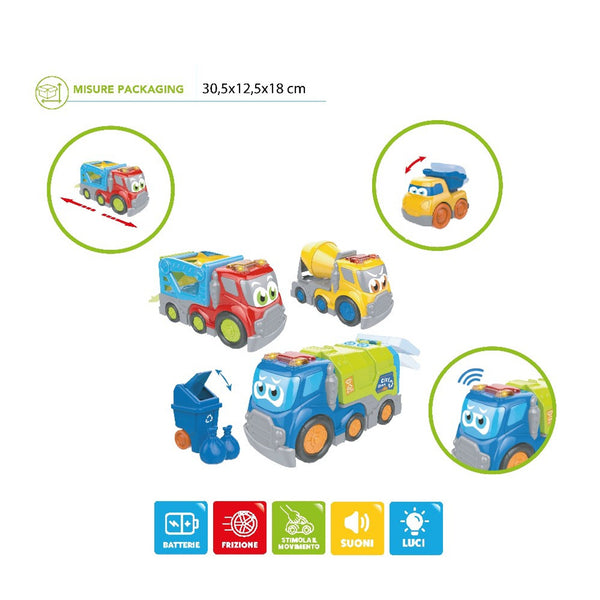Veicolo giocattolo Toon City con luci e suoni HT195