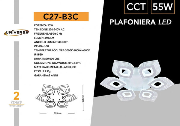 Lampada Da Soffitto Universo – C27-B3C