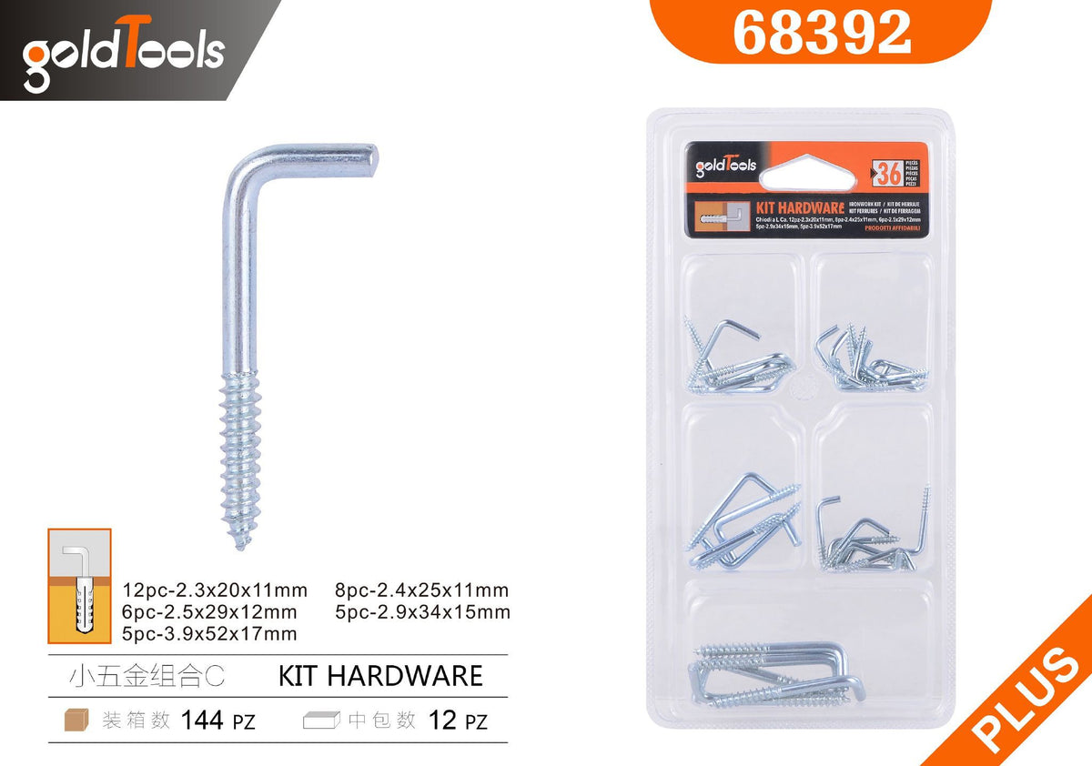 Assortimenti di ganci a vite – art. 68392
