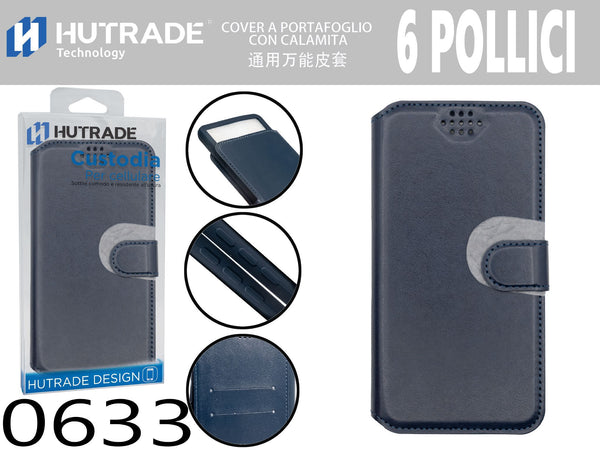 COVER A LIBRO UNIVERSALE 6 POLLICI BLU SCURO