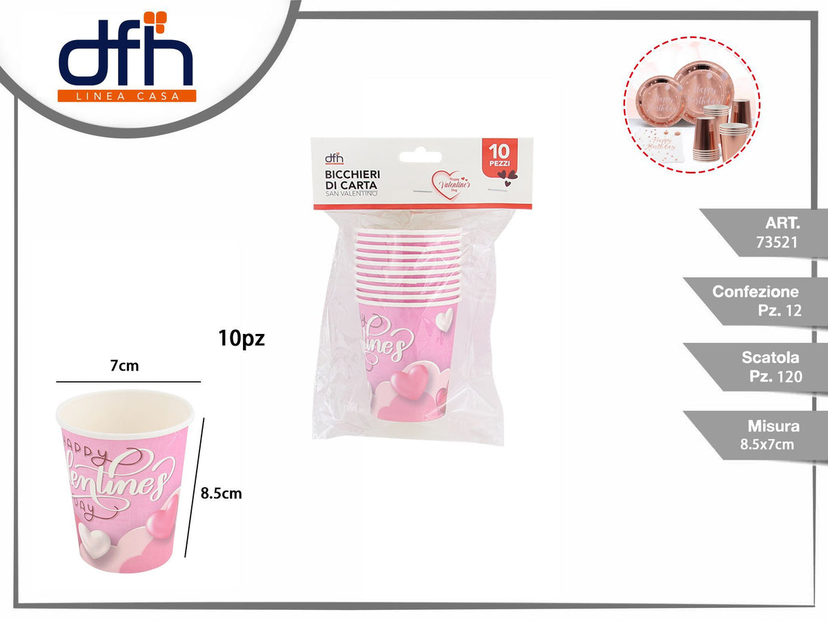 BICCHIERI PER SAN VALENTINO 10 pz