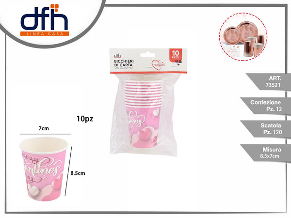 BICCHIERI PER SAN VALENTINO 10 pz