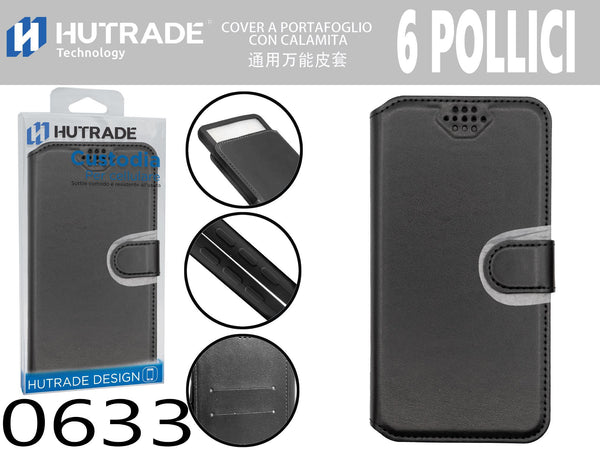 COVER A LIBRO UNIVERSALE 6 POLLICI NERO